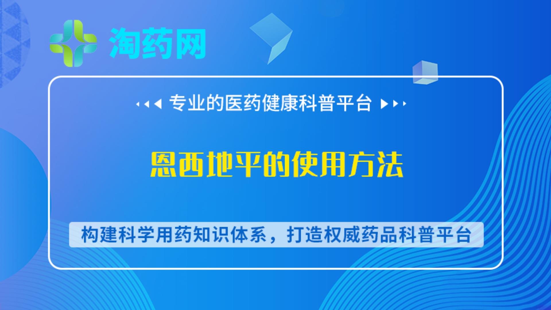 恩西地平的使用方法